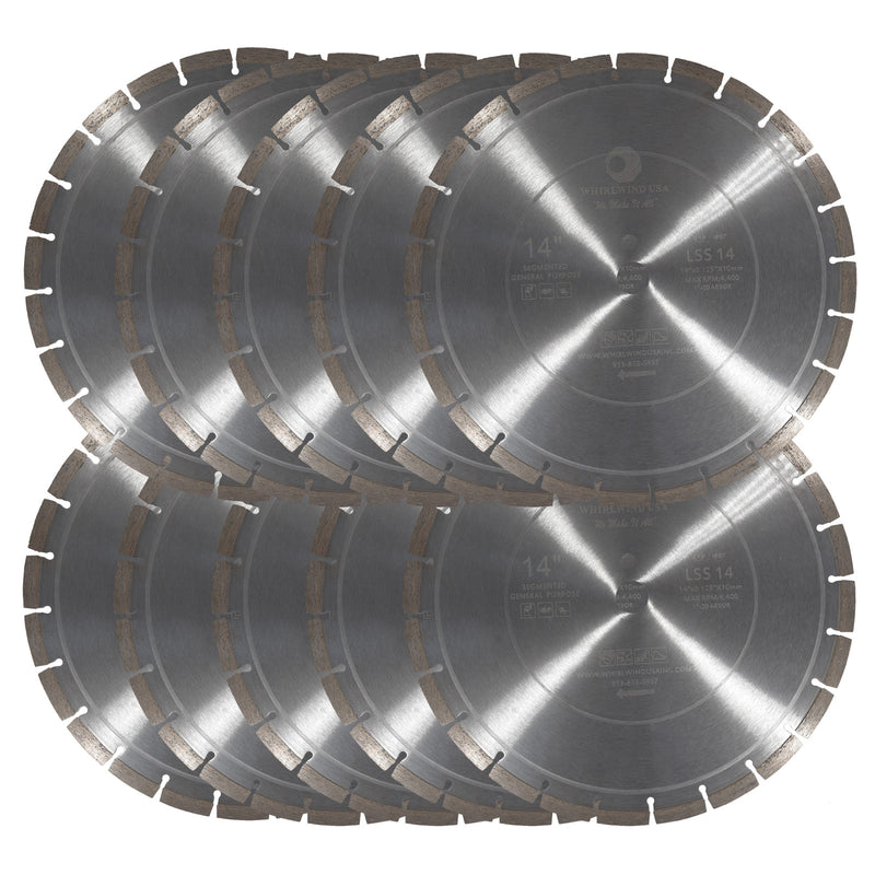 14" Diamond Saw Blades For Concrete Stone Brick Masonry 14"x.125"x.395"/10mm