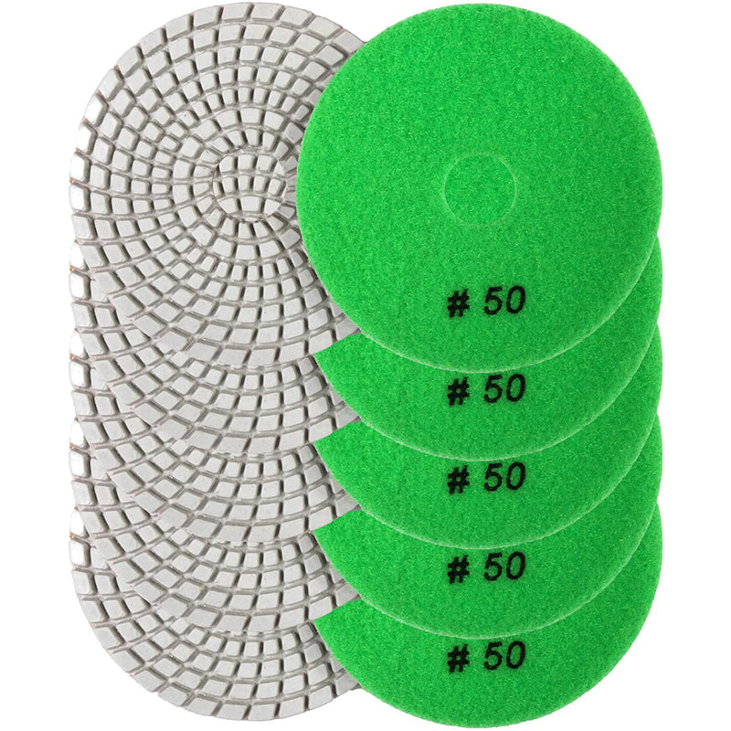 10 pcs Diamond Polishing Pads 4 inch 50 Grit for Concrete,Granite,Marble,Rock,Stone and Ceramic Tile Polishing